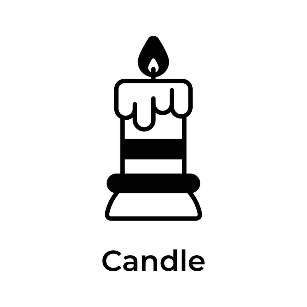 Burning candle beautiful vector design in modern style, ready to use icon