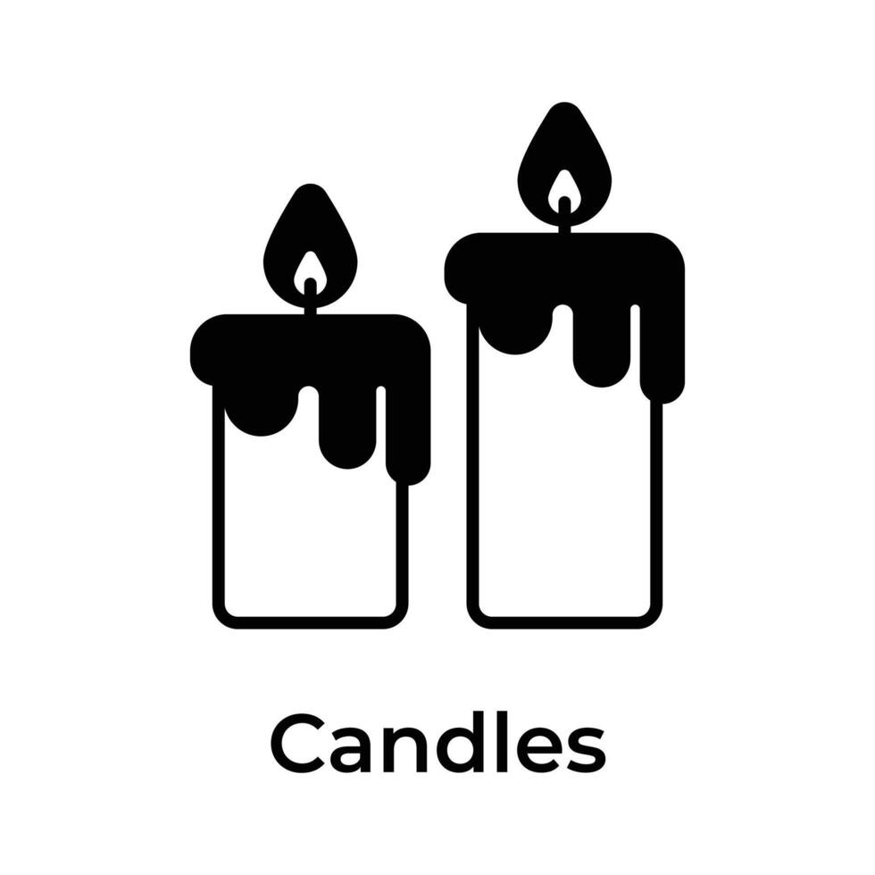 Burning candle beautiful vector design in modern style, ready to use icon