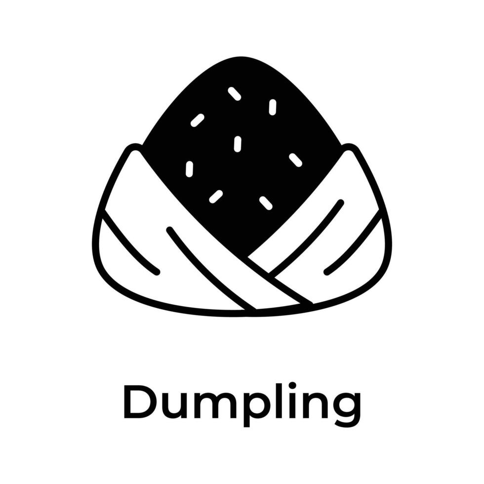 Chinese traditional food vector design, zongzi icon in trendy style