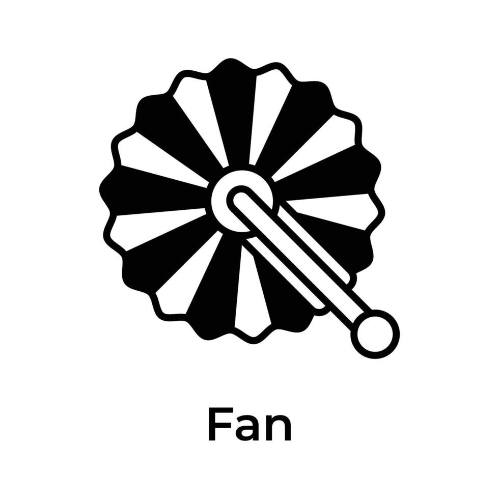 prima icono de chino ventilador moderno diseño estilo, Listo a utilizar vector