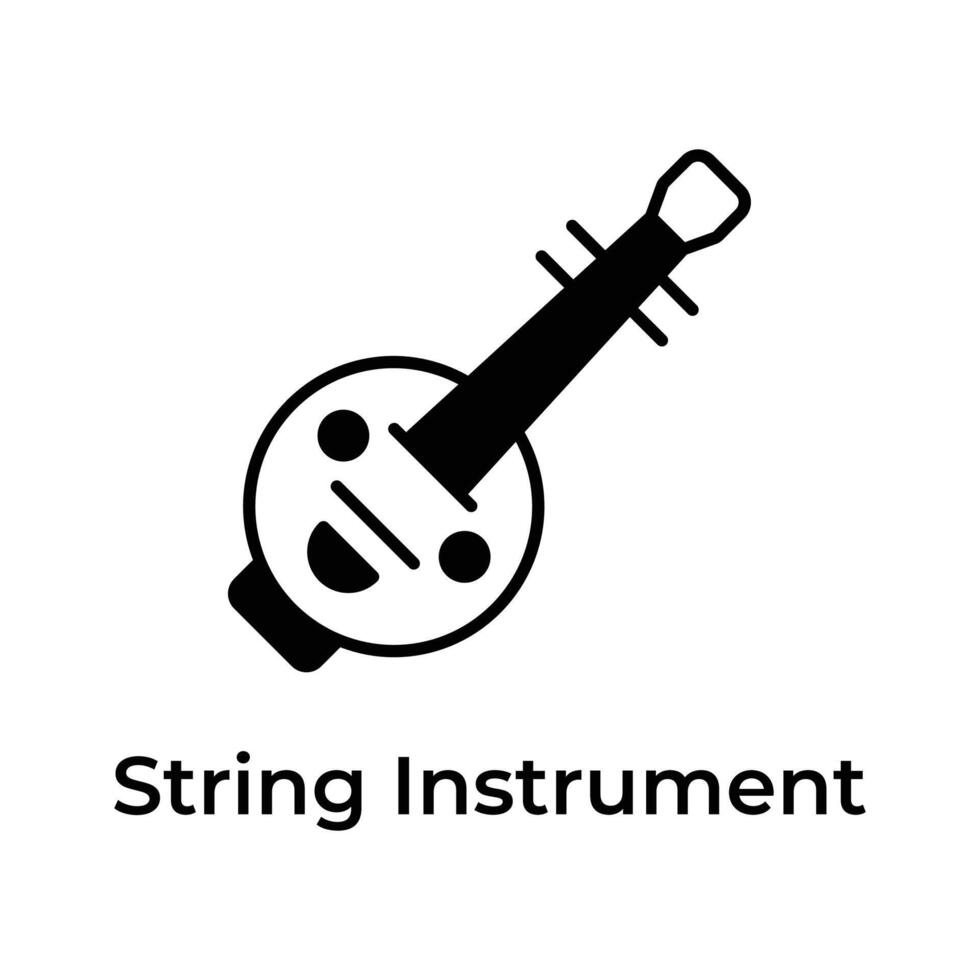 Have a look at this creatively crafted icon of chinese guitar, veena vector design