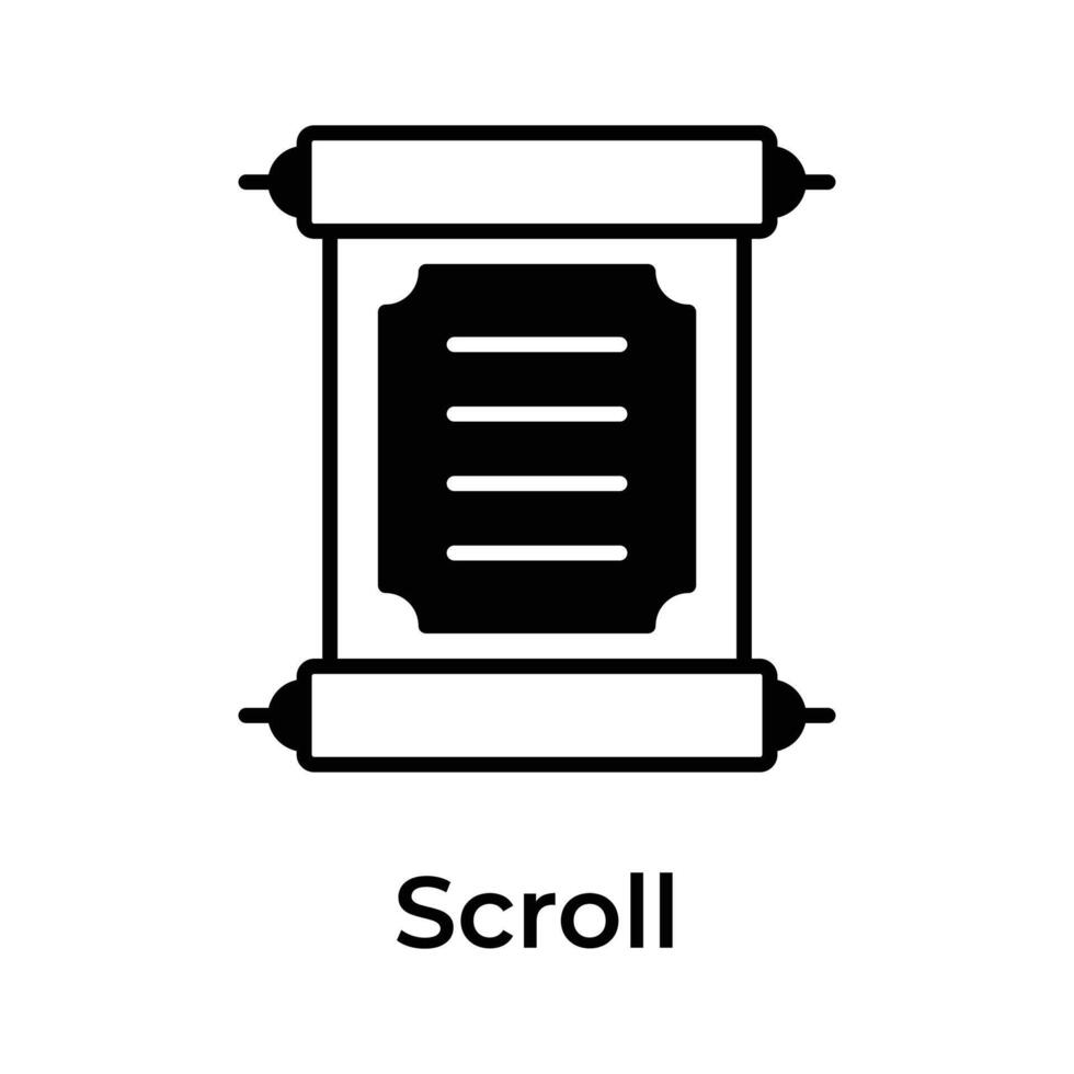 Visually appealing icon of chinese scroll in trendy design style vector