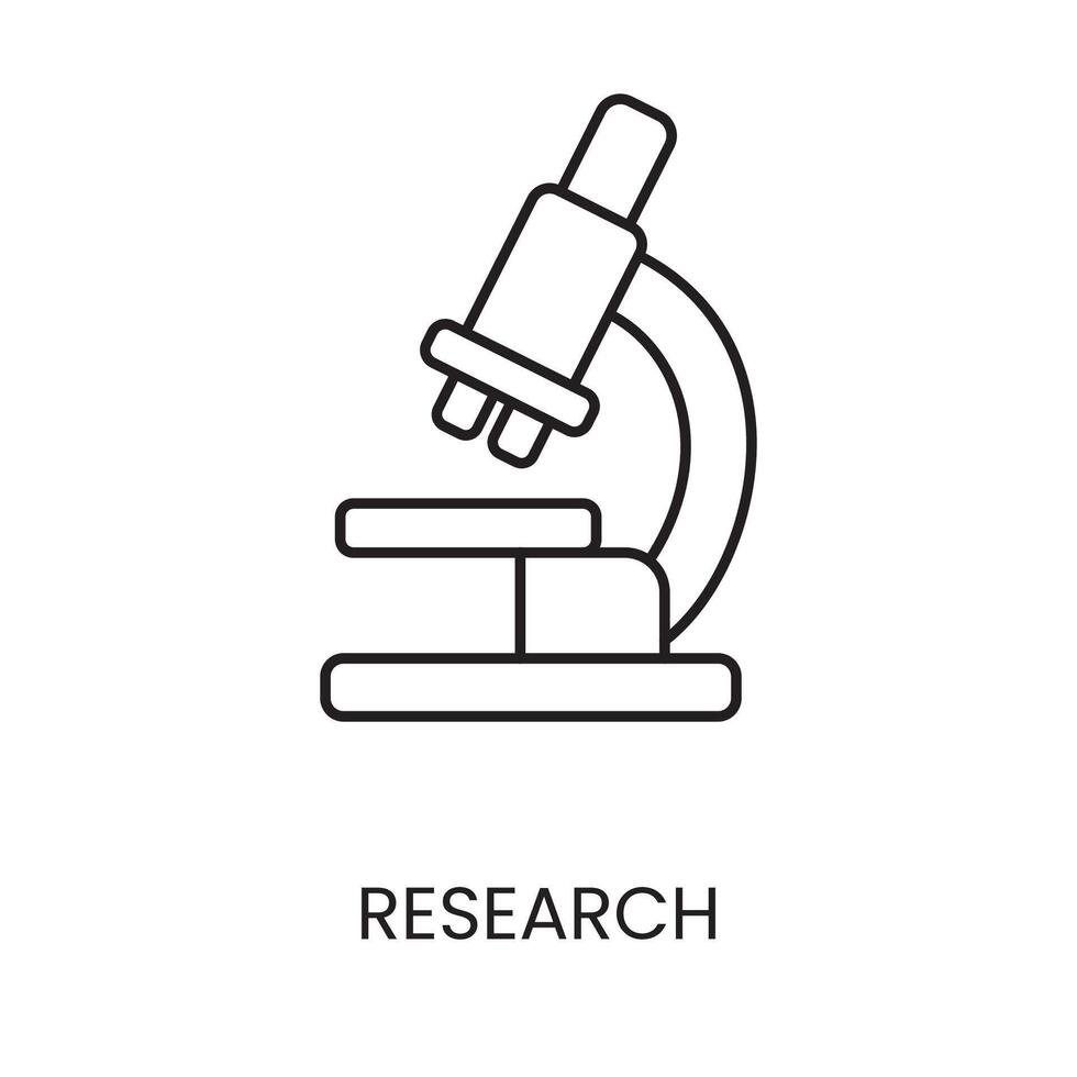 Research for the treatment of cancer patients line icon vector malignant oncological disease