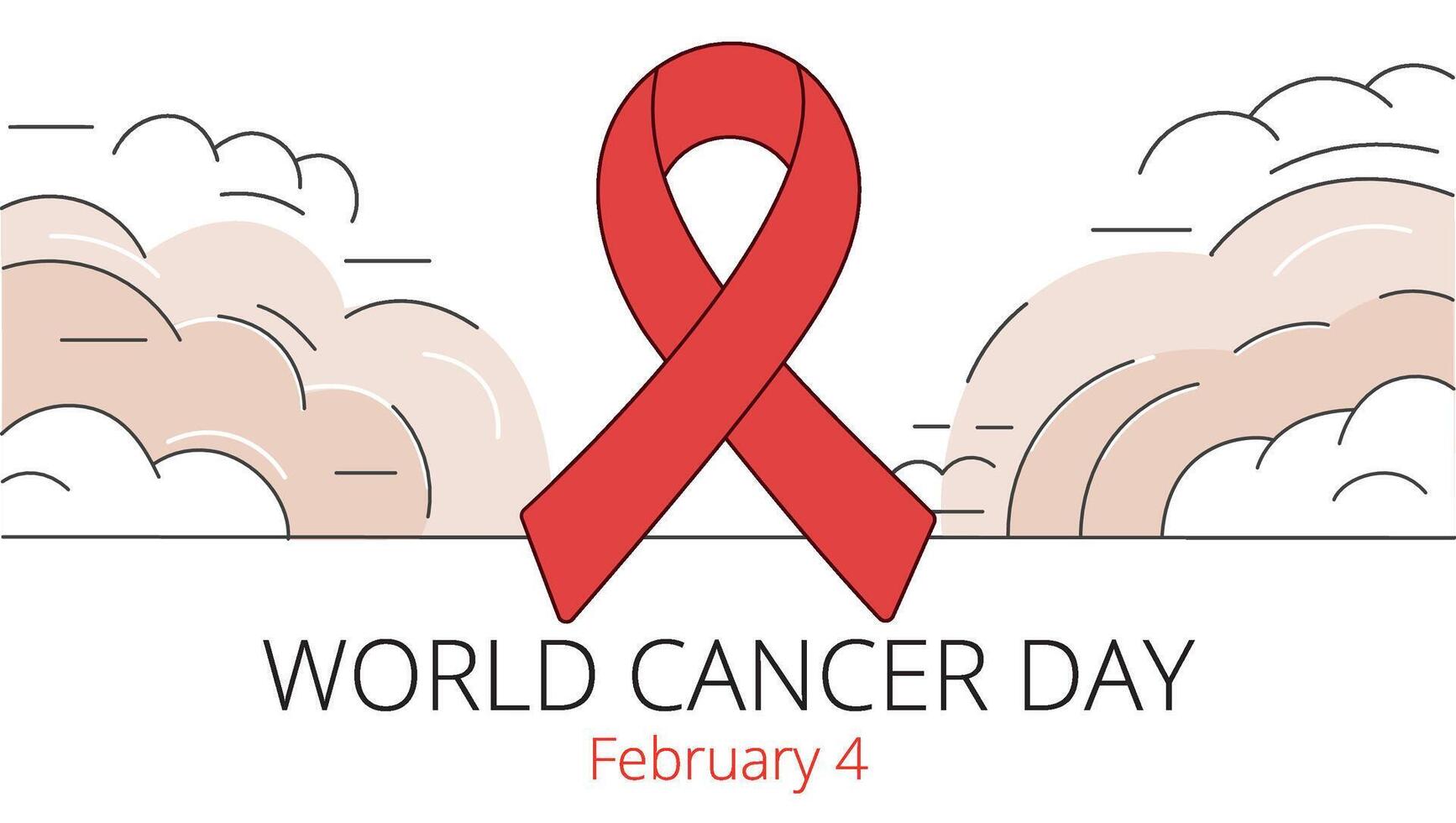 World Cancer Day Banner, Vector Illustration