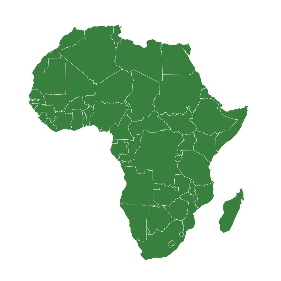 Africa continent map with Details vector vector illustration