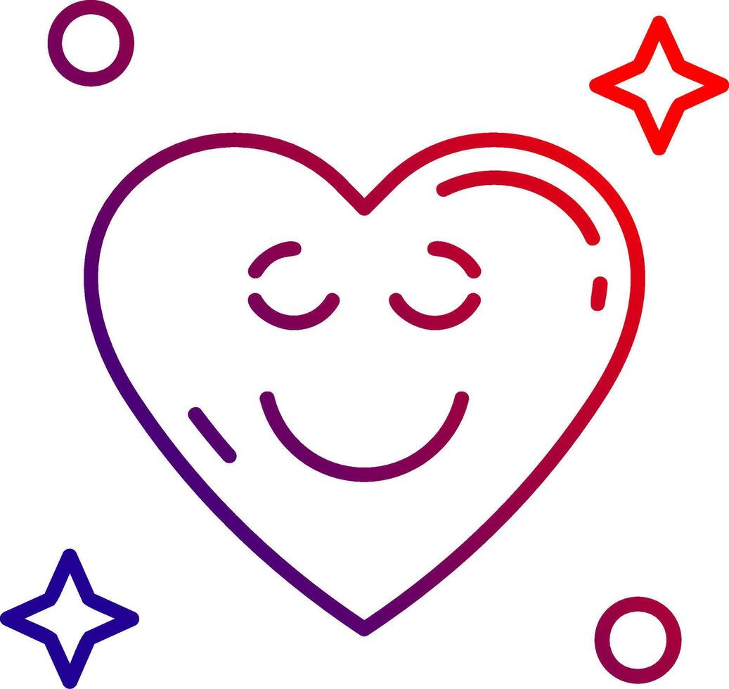Relieved Line gradient Icon vector