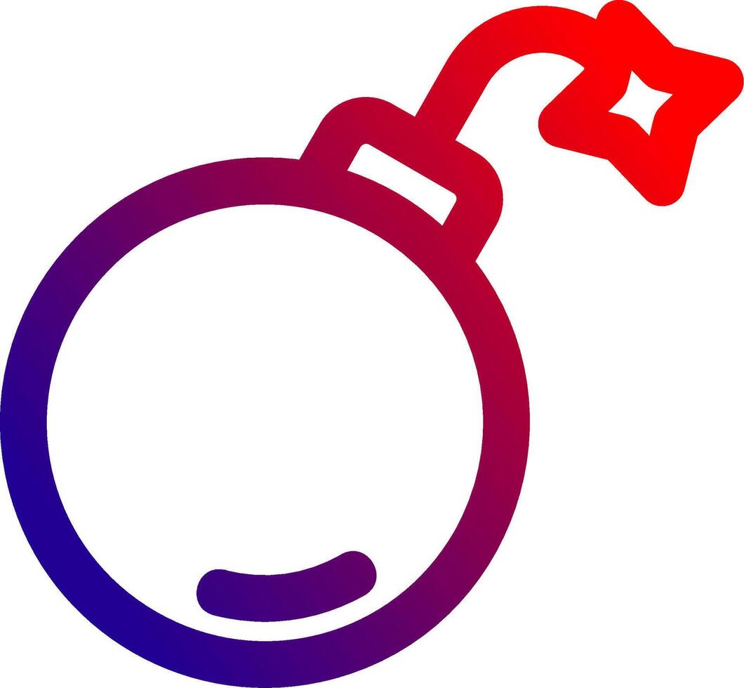 Bomb Line gradient Icon vector