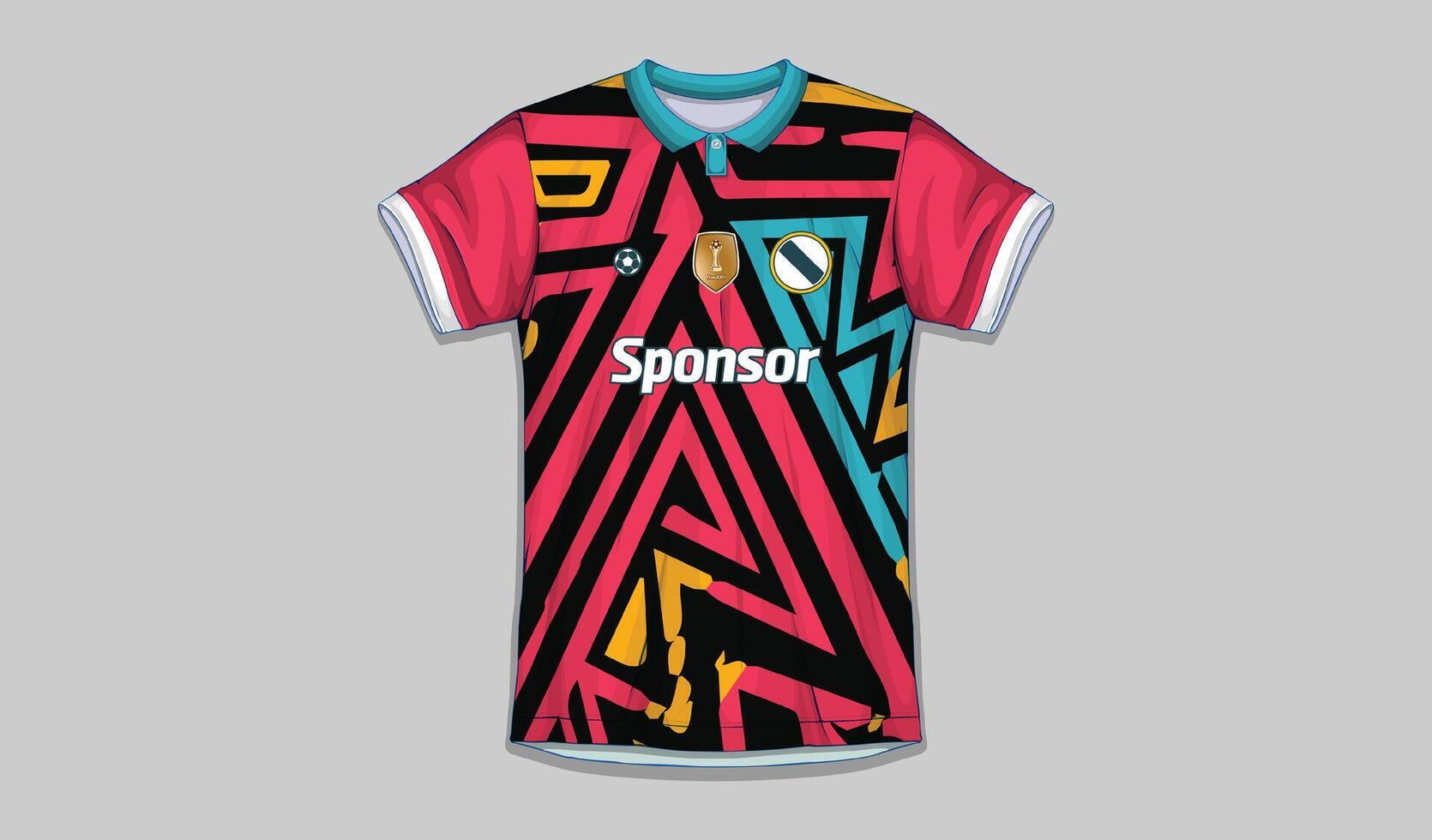 vector sports shirt design ready to print - football shirt for sublimation