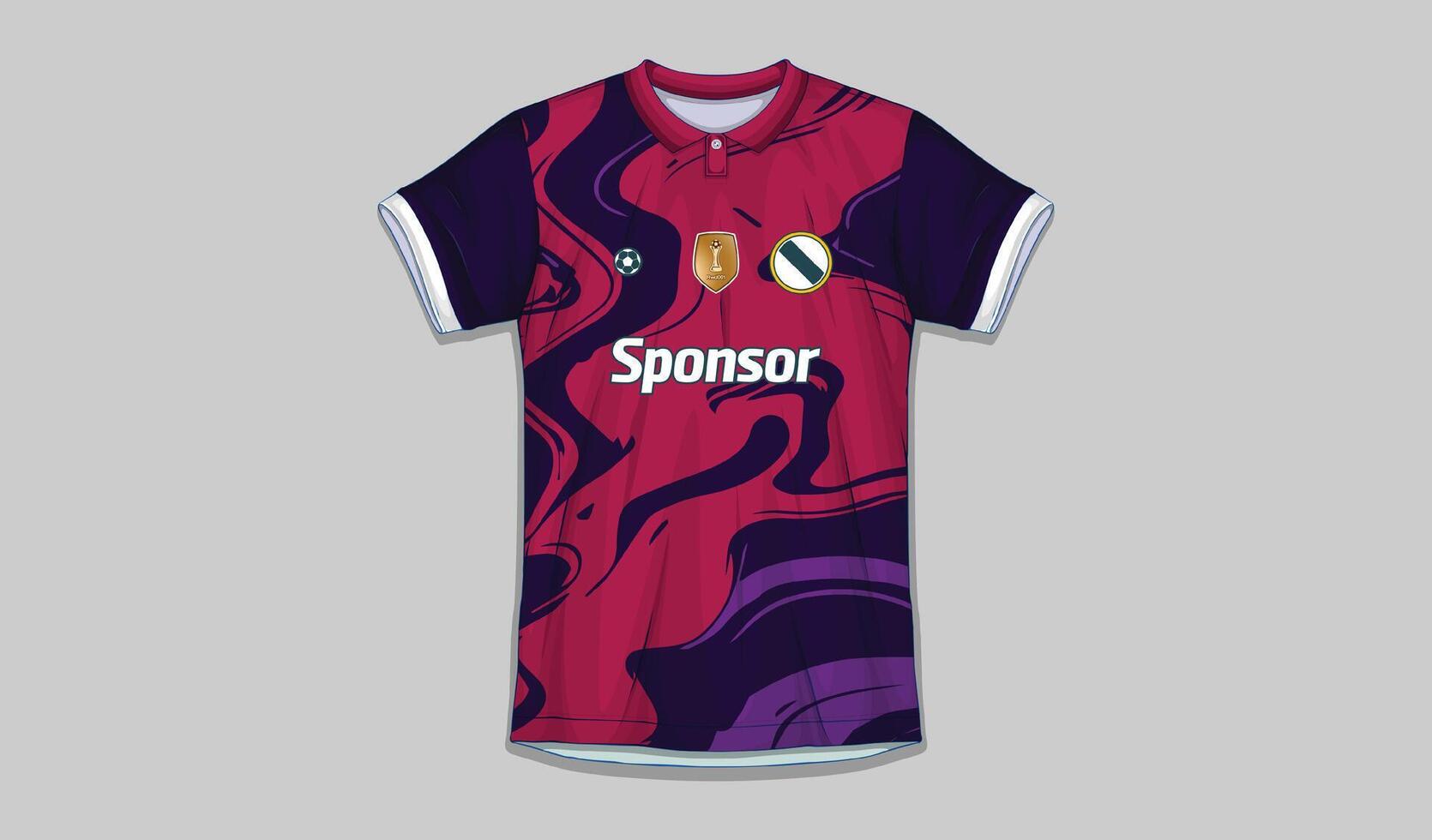 vector sports shirt design ready to print - football shirt for sublimation