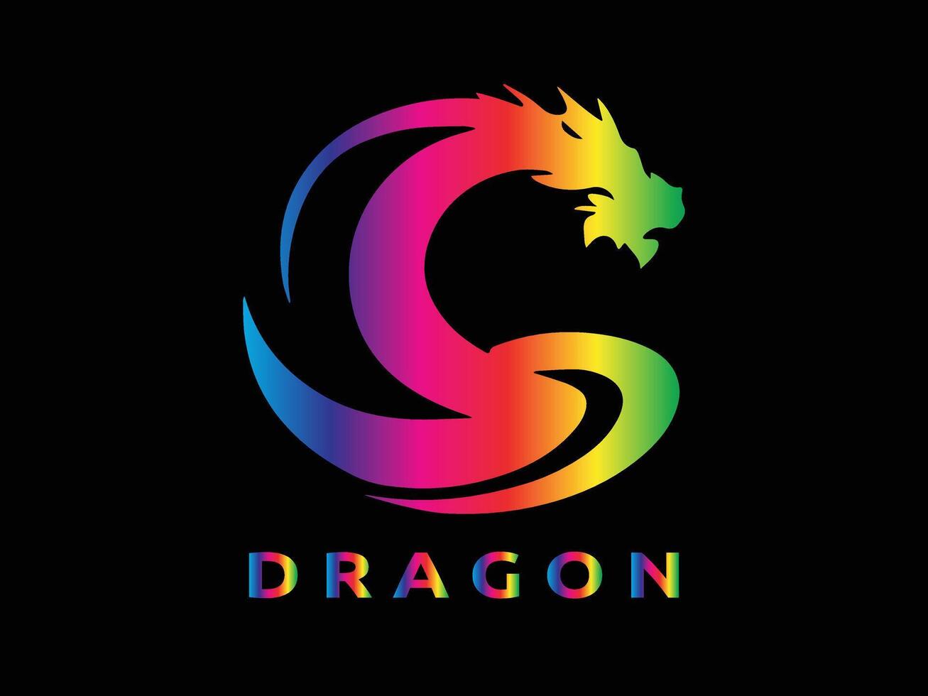 Dragon logo design icon symbol vector template.