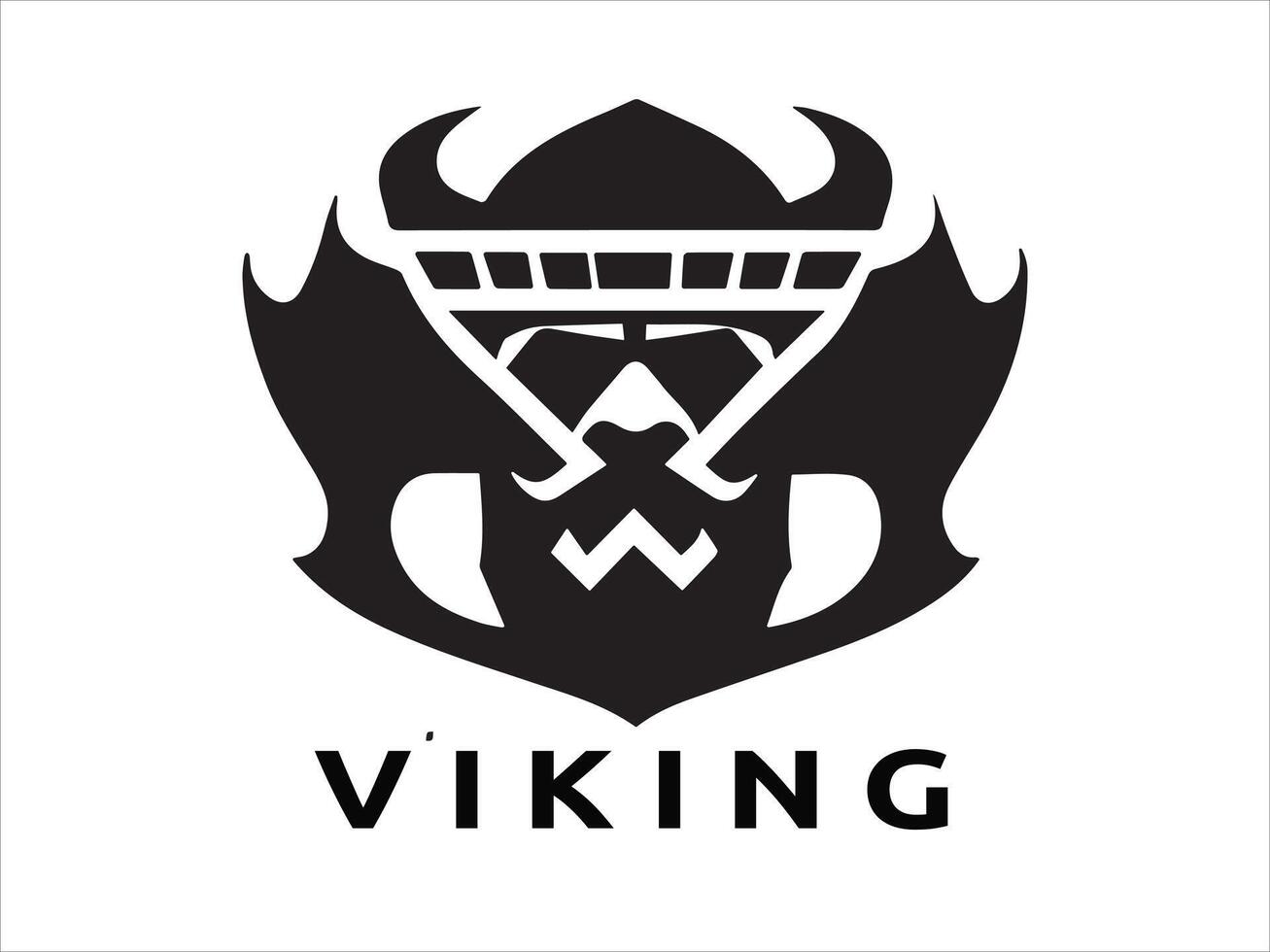 vikingo logo diseño icono símbolo vector modelo. humano vikingo logo vector.