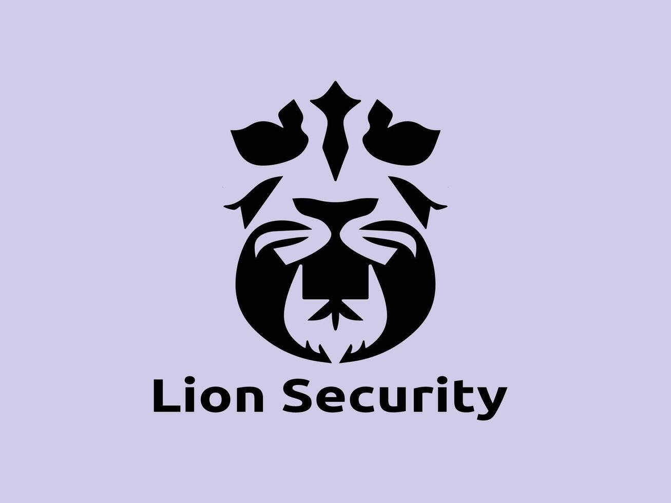 Lion security logo template for free. vector