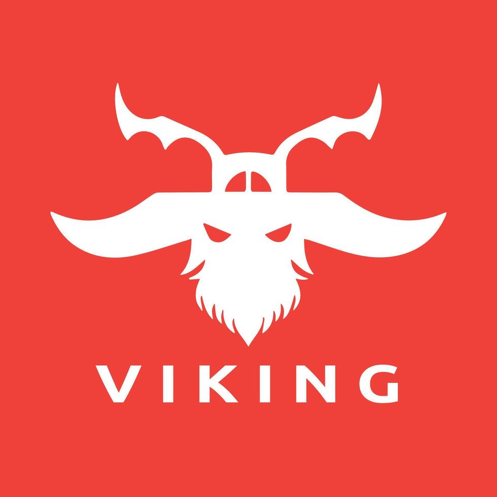 vikingo logo diseño icono símbolo vector modelo. humano vikingo logo vector.