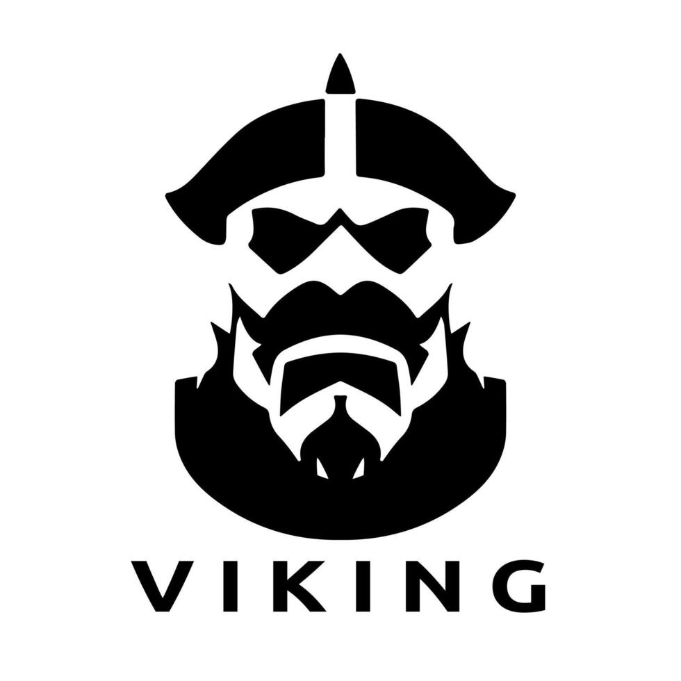 vikingo logo diseño icono símbolo vector modelo. humano vikingo logo vector.