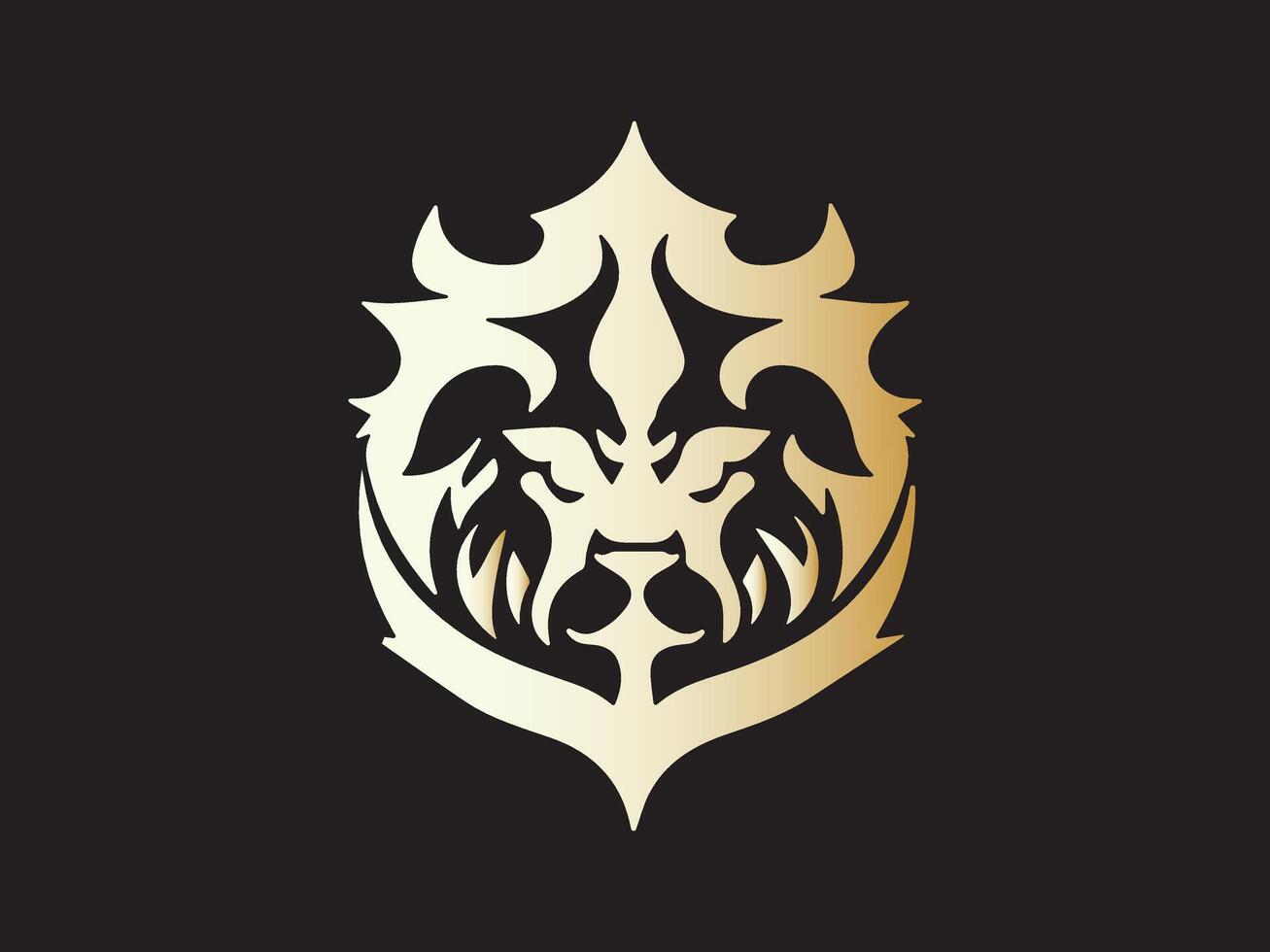 Angel lion logo design icon symbol vector illustration.