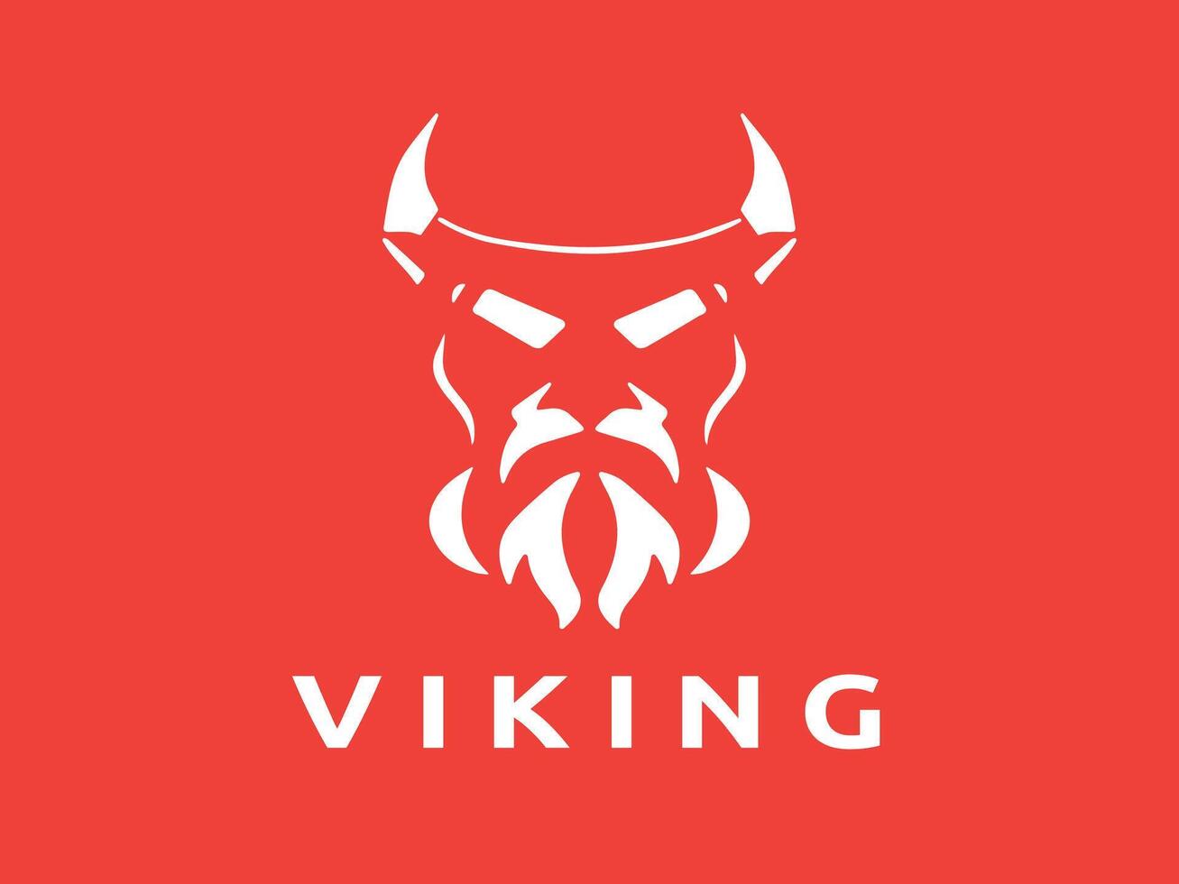 vikingo logo diseño icono símbolo vector modelo. humano vikingo logo vector.