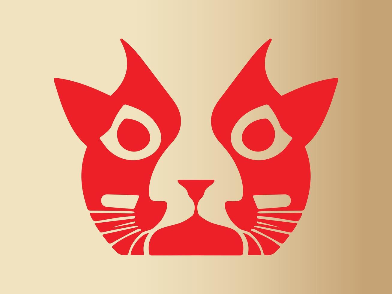 Cat logo design icon symbol vector template