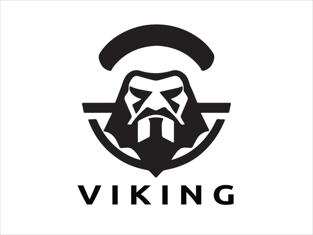 Viking logo design icon symbol vector template. human viking logo vector.