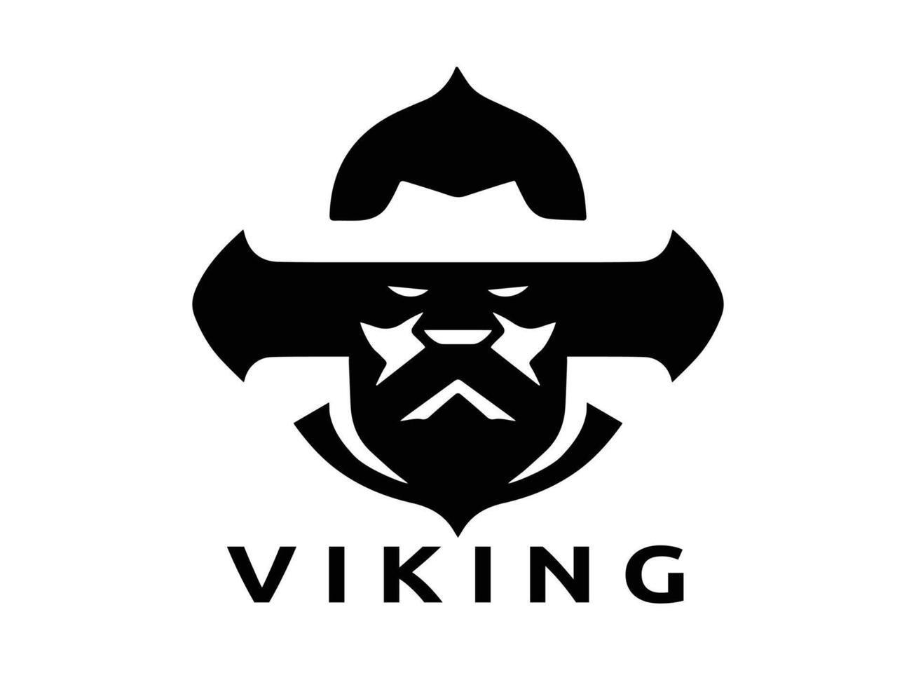vikingo logo diseño icono símbolo vector modelo. humano vikingo logo vector.
