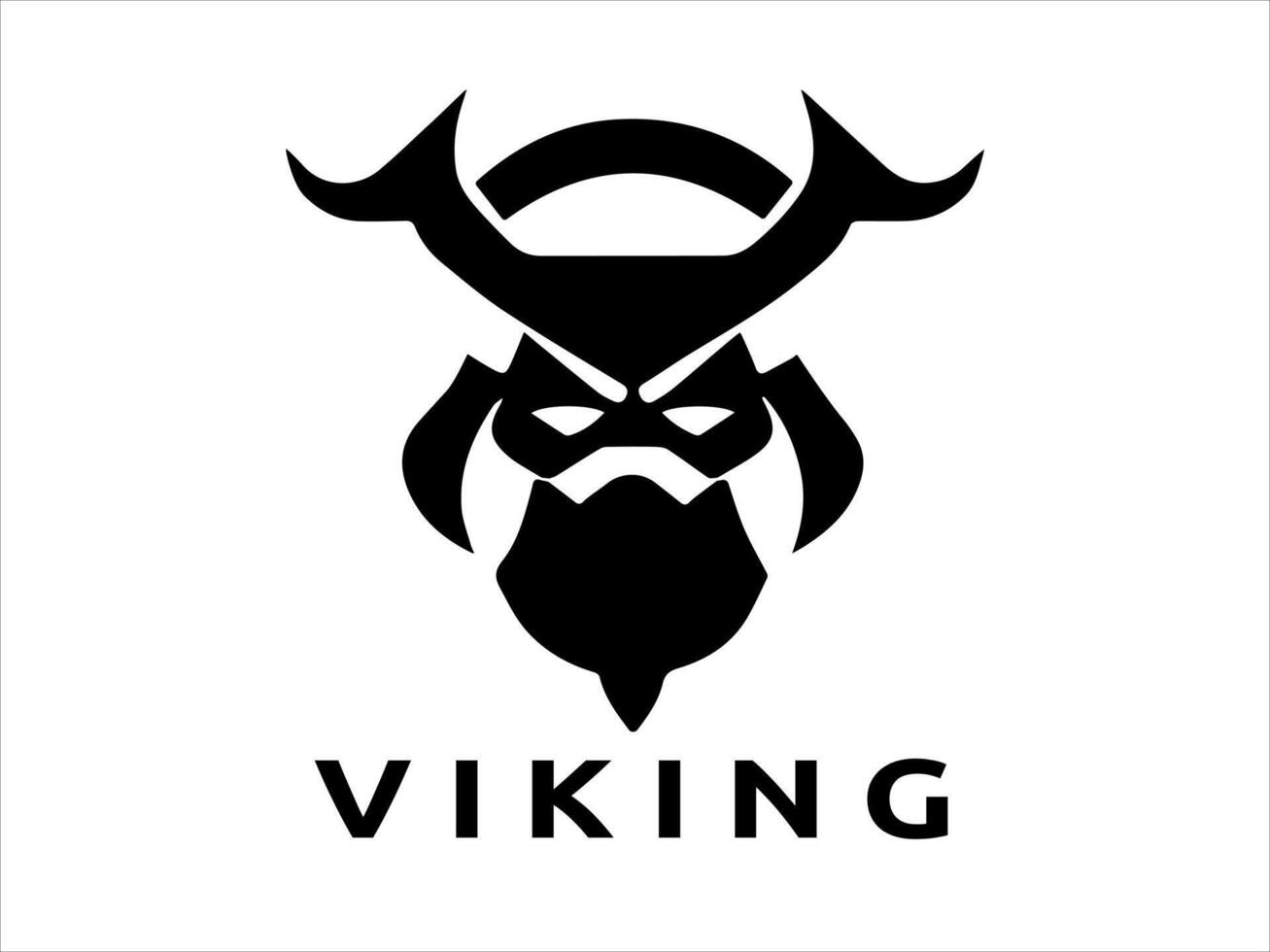 vikingo logo diseño icono símbolo vector modelo. humano vikingo logo vector.
