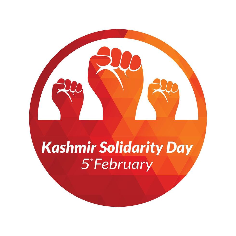 Kashmir Day logo design vector illustration.