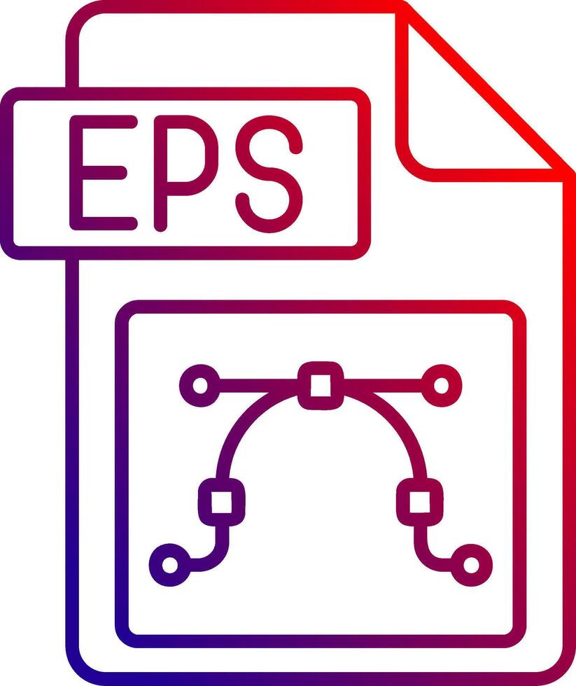 Eps file format Line gradient Icon vector