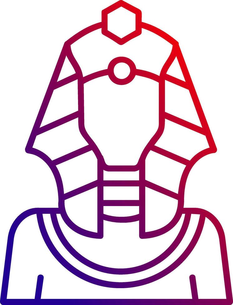 pharaoh Line gradient Icon vector