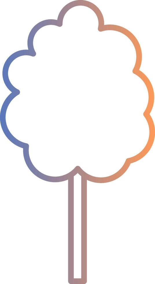 Cotton Candy Line Gradient Icon vector