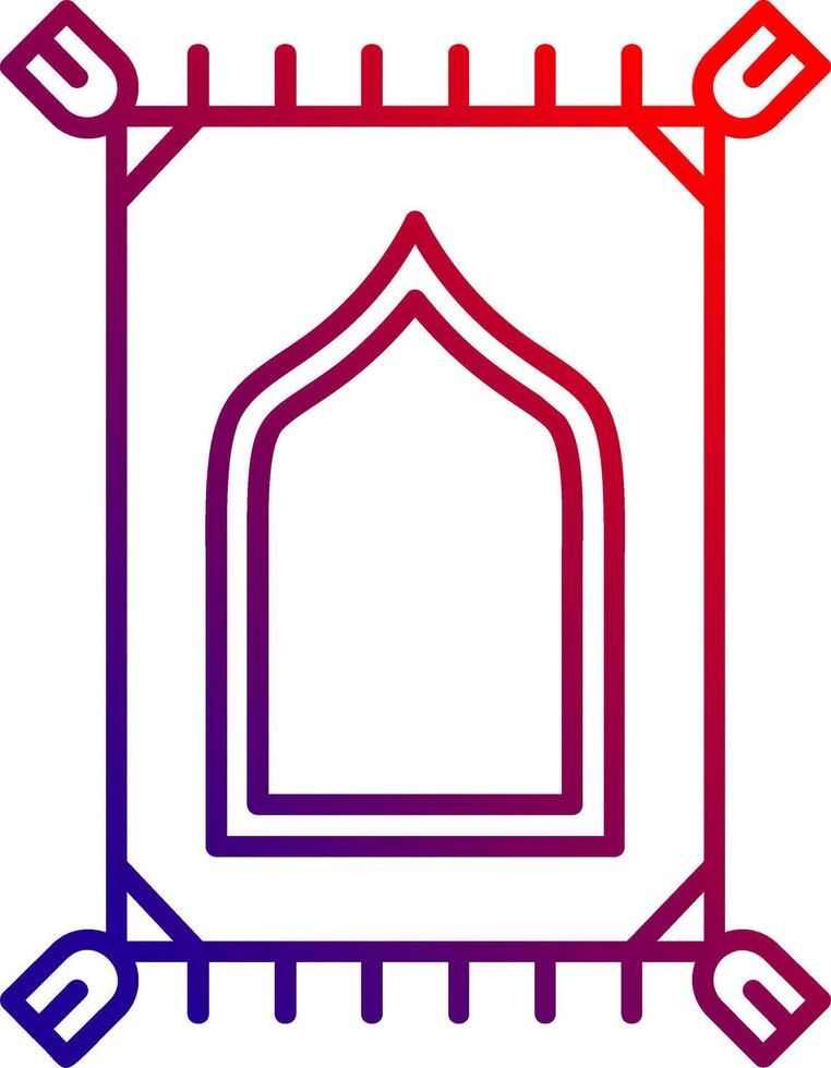 Prayer mate Line gradient Icon vector