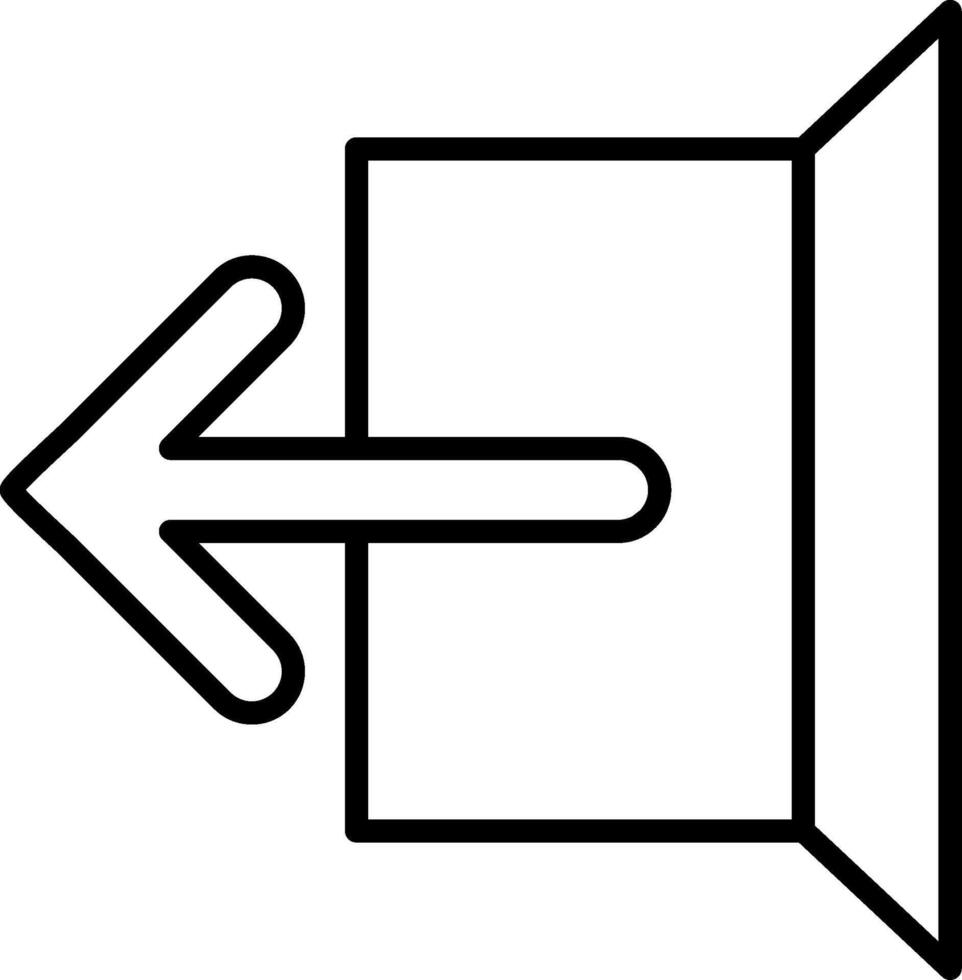 Logout Line Gradient Icon vector