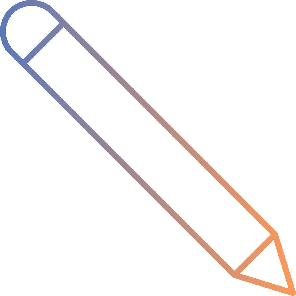 Pencil Line Gradient Icon vector