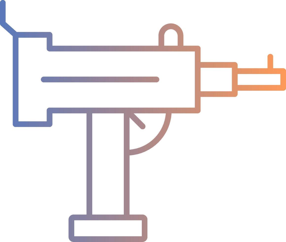 uzi línea degradado icono vector