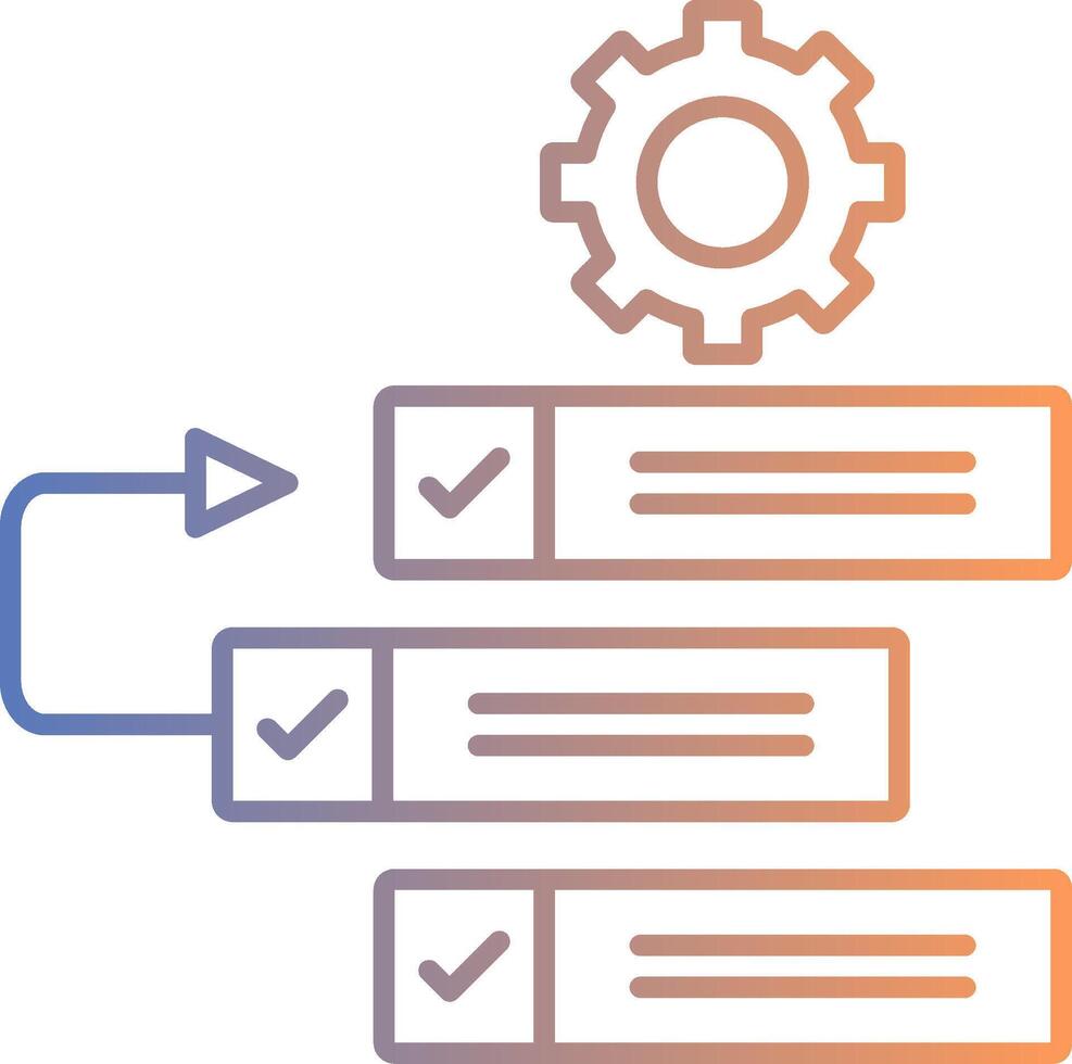 Backlog Line Gradient Icon vector