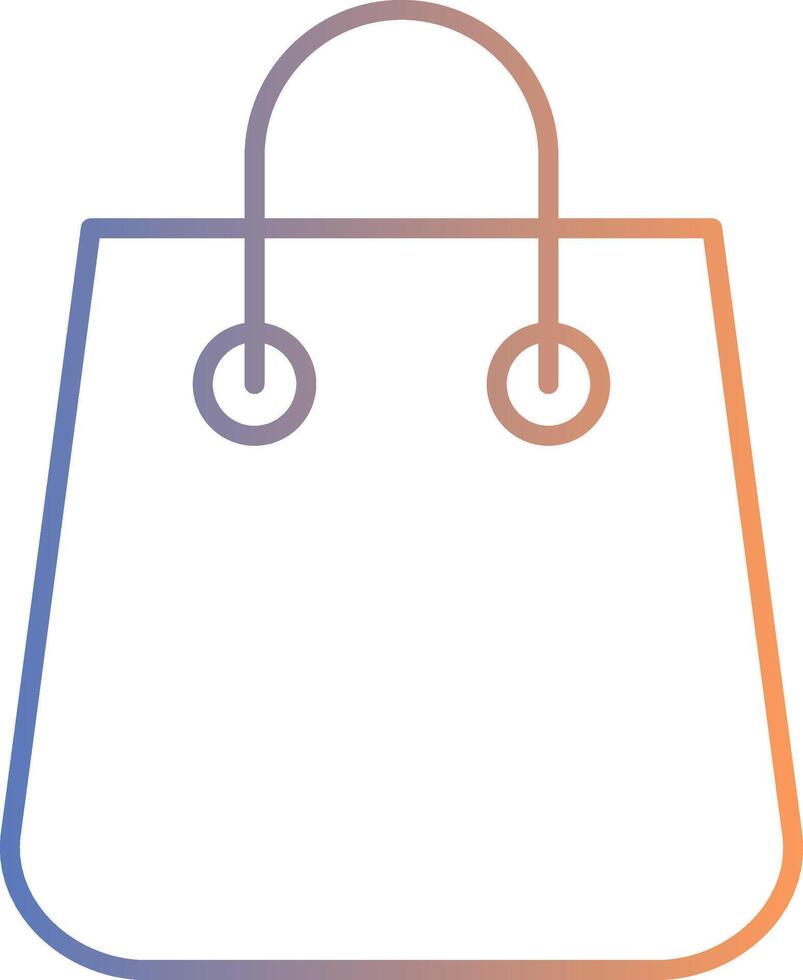 Bag Line Gradient Icon vector