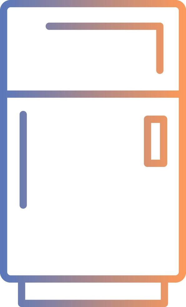 Fridge Line Gradient Icon vector