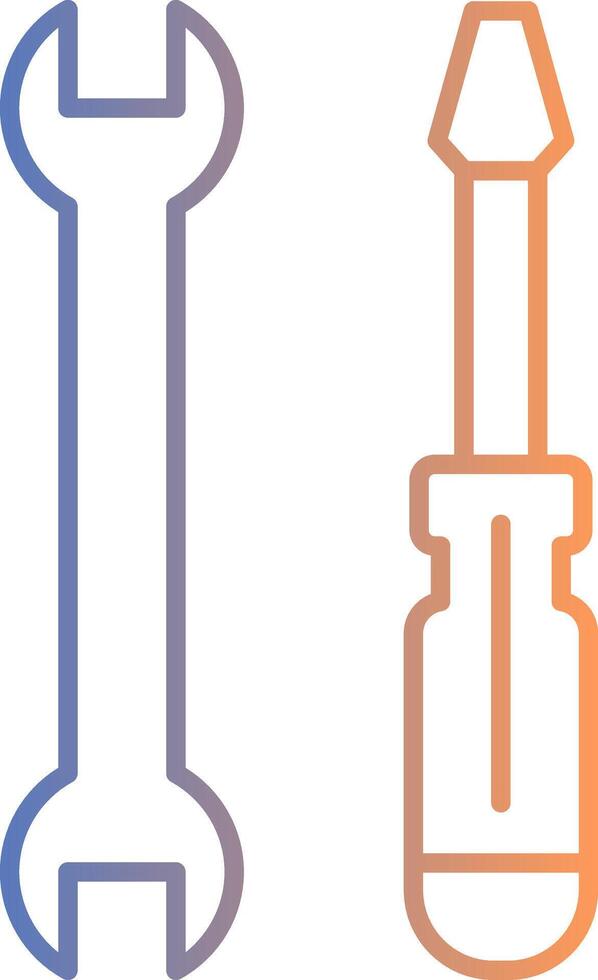 Tools Line Gradient Icon vector