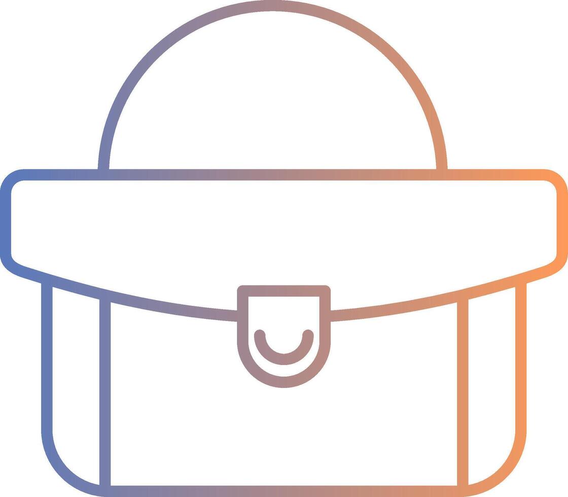 Woman Bag Line Gradient Icon vector