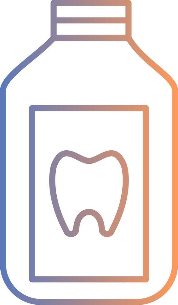 Mouthwash Line Gradient Icon vector