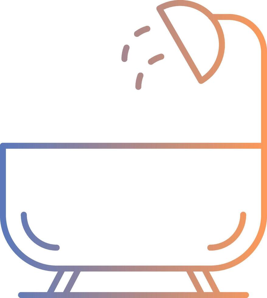Shower Line Gradient Icon vector