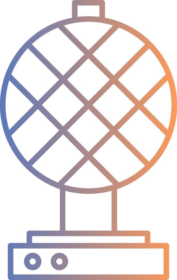 Waffle Iron Line Gradient Icon vector