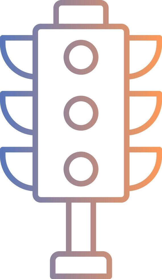Traffic Lights Line Gradient Icon vector