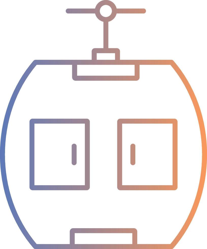 Gondola Line Gradient Icon vector
