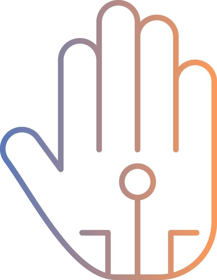 Wired Glove Line Gradient Icon vector