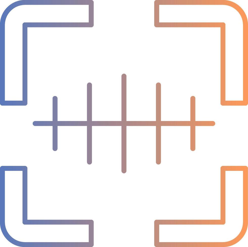 Barcode Scanner Line Gradient Icon vector