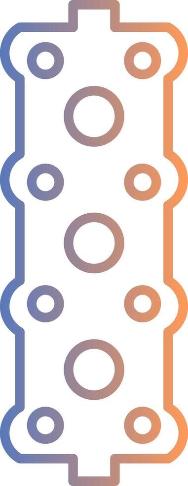 Gasket Line Gradient Icon vector