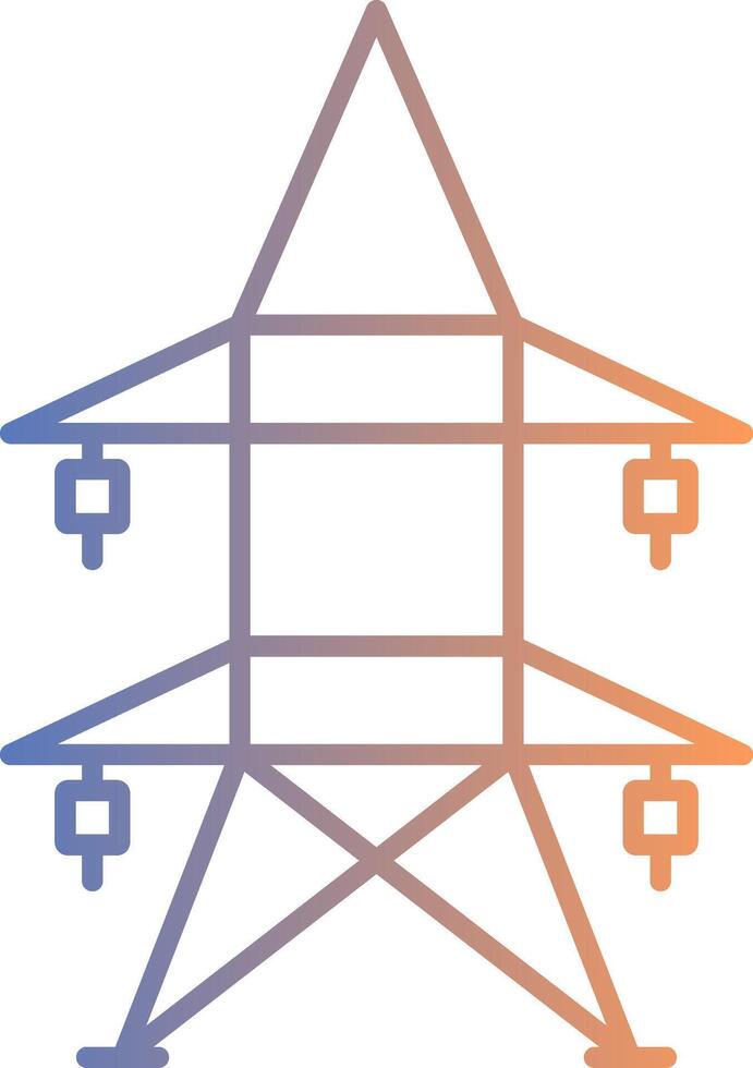 Electric Tower Line Gradient Icon vector