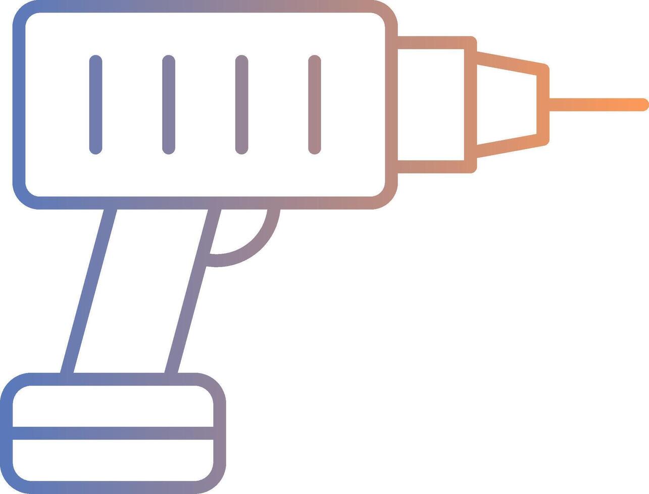 Hammer Drill Line Gradient Icon vector