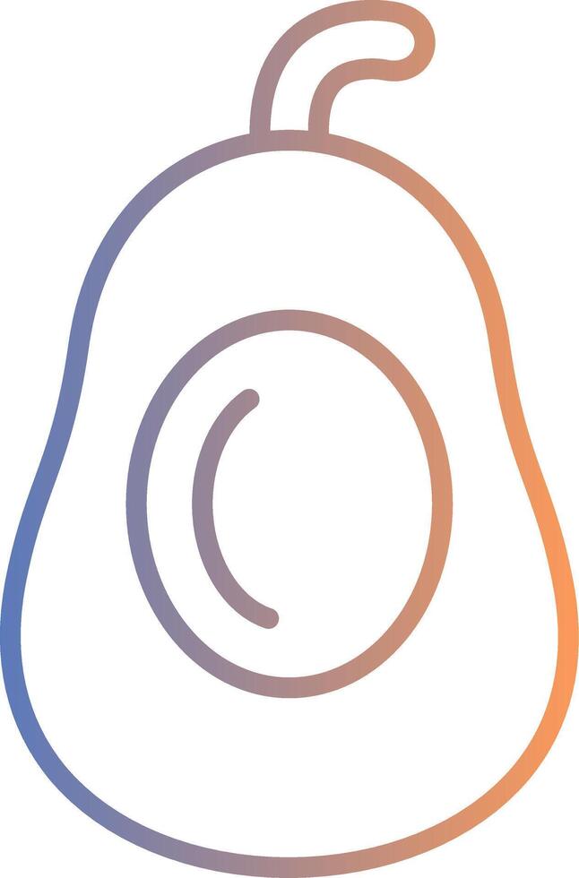 Avocados Line Gradient Icon vector