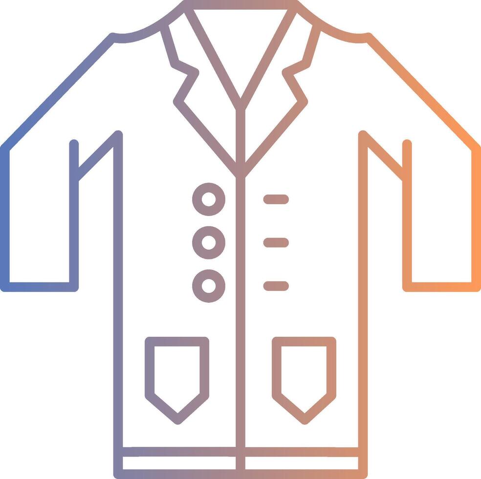 Lab Coat Line Gradient Icon vector