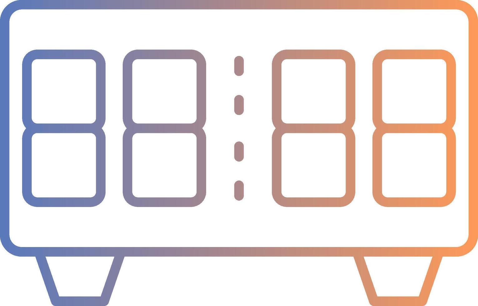 Digital Clock Line Gradient Icon vector
